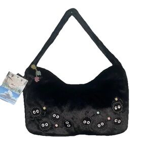 Studio Ghibli Spirited Away Soot Sprites Furry Black Shoulder Bag Purse